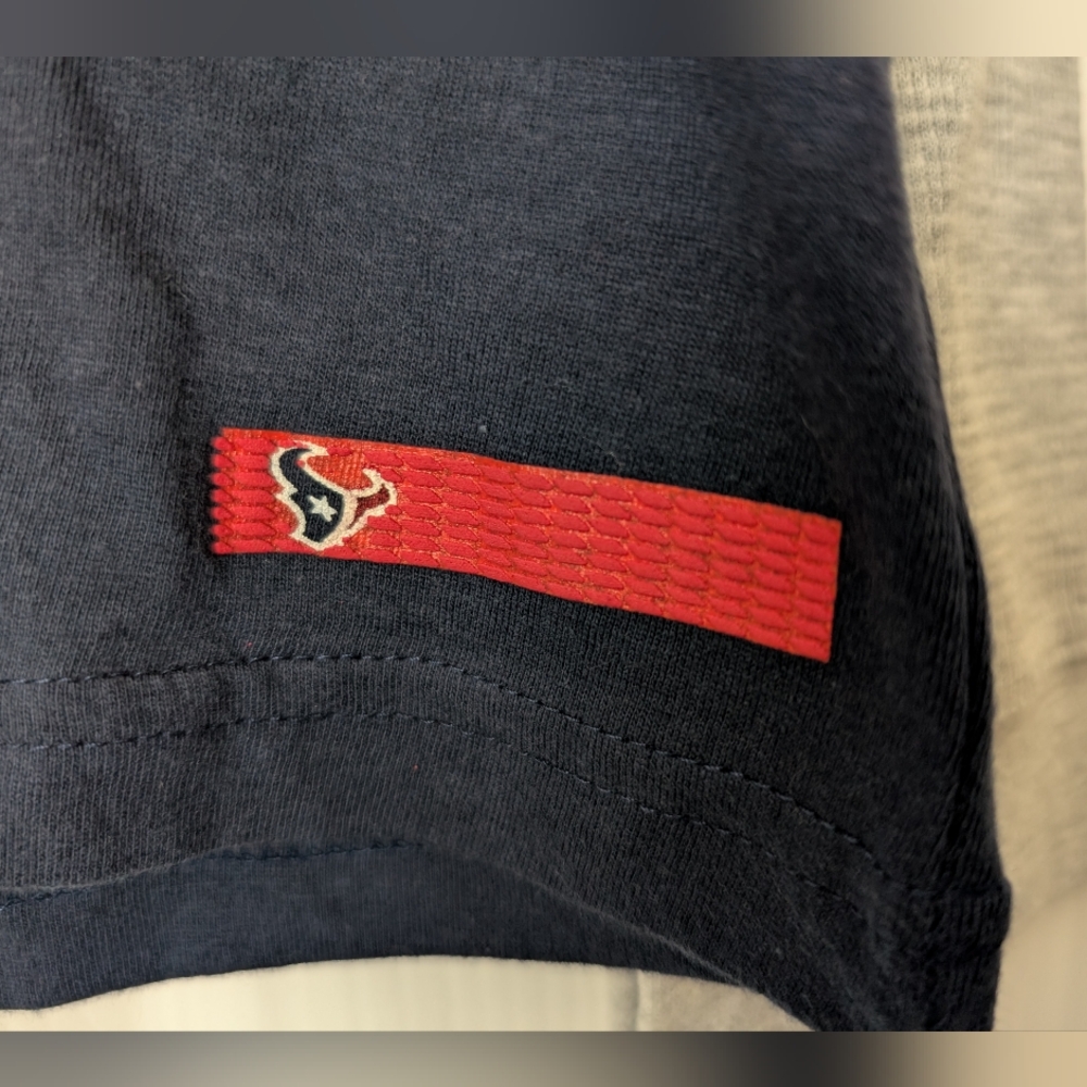 NWT•NFL Houston Texans Double Layer Long Sleeve T-shirt•Navy/Gray•Boys L 14/16 - Picture 6 of 7